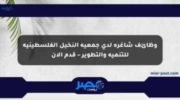 وظائف شاغرة لدى جمعية النخيل الفلسطينية للتنمية والتطوير – قدم الآن